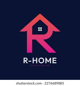 R Home Business Logo Vector Template, Real Estate Logo, Home logo