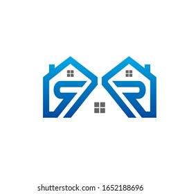 R home logo design modern template