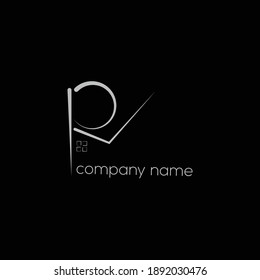 Icono de logotipo residencial R con fondo 