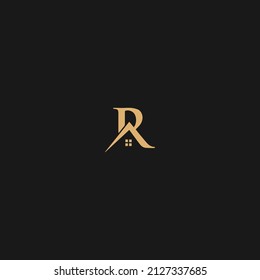 R home logo vector, R icon logo, home luxury logo