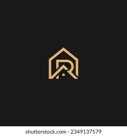 R home real estate logo designs, R concept icon,