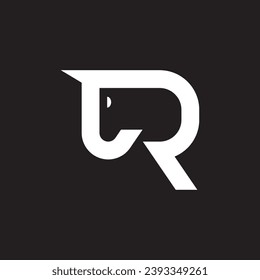 R horse monogram logo design.