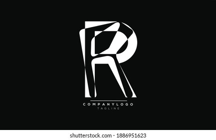 R icon monogram letter text alphabet logo design