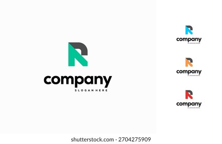 R initial Arrow logo designs concept vector, R initial Business symbol