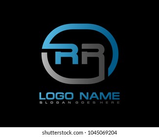 R R Initial Circle Logo Template Stock Vector (Royalty Free) 1045069204 ...