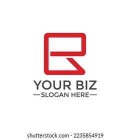 R Initial design concept in modern style for various business or company logo.