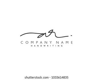 A R Initial handwriting logo