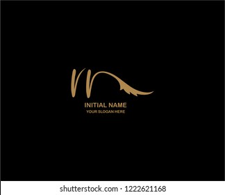 R R Initial Handwriting Logo Template