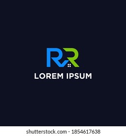 r initial letter  check mark logo icon design for company.