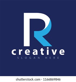 R Initial letter logo vector