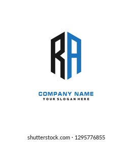R A initial letter, modern logo design template vector 