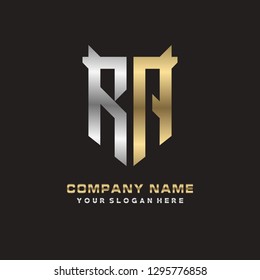 R A initial letter, modern logo design template vector 