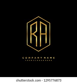 R A initial letter, modern logo design template vector 