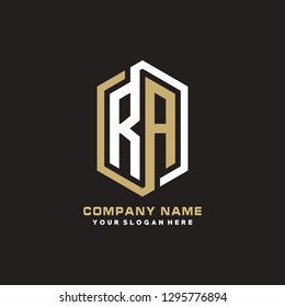 R A initial letter, modern logo design template vector 