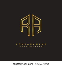 R A initial letter, modern logo design template vector 