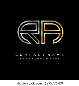 R A initial letter, modern logo design template vector 