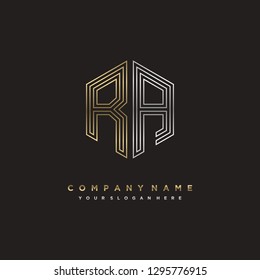 R A initial letter, modern logo design template vector 