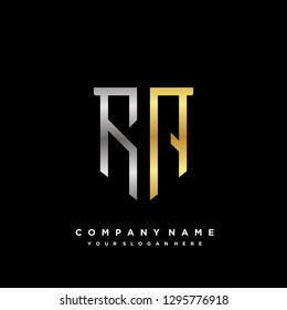 R A initial letter, modern logo design template vector 
