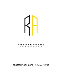 R A initial letter, modern logo design template vector 