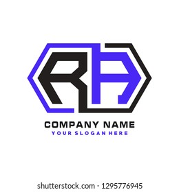 R A initial letter, modern logo design template vector 