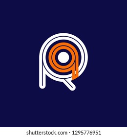 R A initial letter, modern logo design template vector 