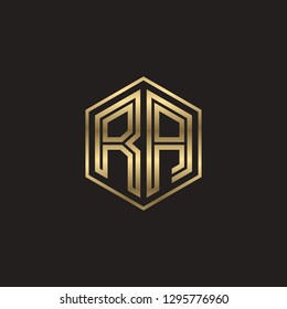 R A initial letter, modern logo design template vector 