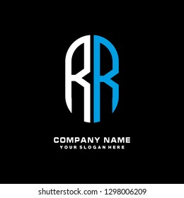 R R initial letter, modern logo design template vector