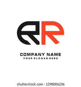 R R initial letter, modern logo design template vector