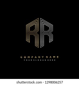 R R initial letter, modern logo design template vector