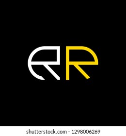 R R initial letter, modern logo design template vector