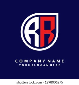 R R initial letter, modern logo design template vector