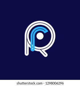 R R initial letter, modern logo design template vector