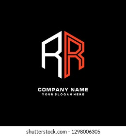 R R initial letter, modern logo design template vector