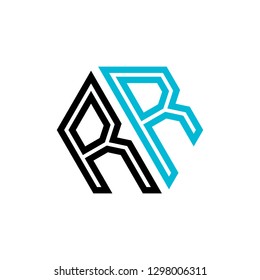 R R initial letter, modern logo design template vector