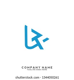 R initial letter, modern logo design template
