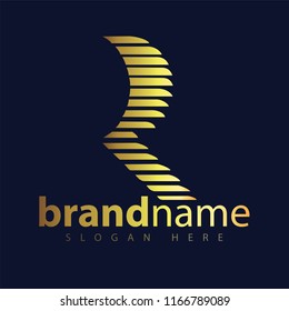 R Initial letter Speed logo icon vector