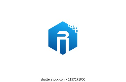 R Initial logo