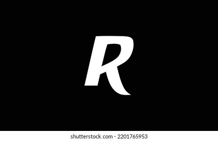 R initial logo design vector template