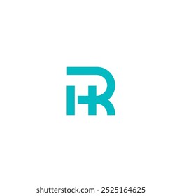 R initial logo icon illusion vector technology