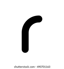 r Initial logo. lowercase monogram logo black 