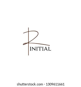 R initial logo, sign or icon for fashion company or organization