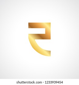 R Initial logo template vector