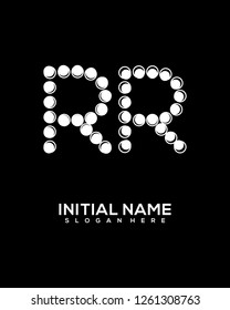 R R Initial logo template vector