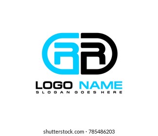 R R initial logo template vexctor