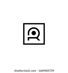 R initial logo vector template