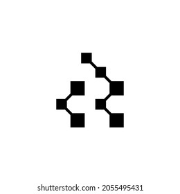 plantilla vectorial de diseño de logotipo de tecnología inicial