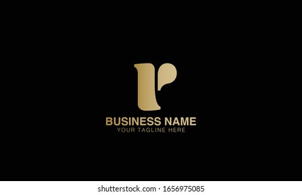 r R initial Unique Minimal Style golden and black gold  colour logo vector design