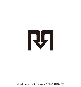 R initial vector logo. Rw vector logo