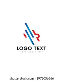 R initials creative modern logo template
