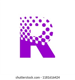 R initials digital dot logo